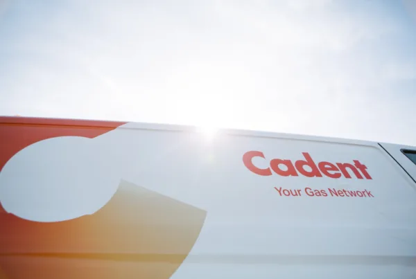 candid image of a cadent gas van