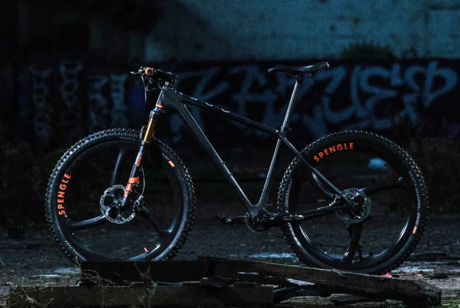 image of a bike featuring spangle wheels in a warehouse