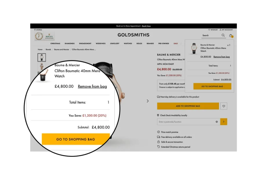 desktop design showing money saved on sale items